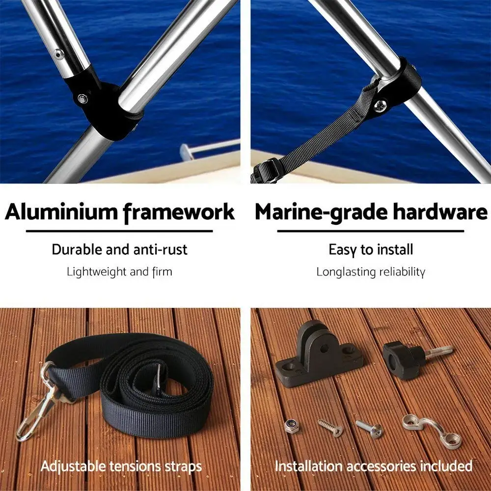 Круглая трубка из нержавеющей стали 600D ткань Оксфорд надувная лодка Bimini top аксессуары bateau