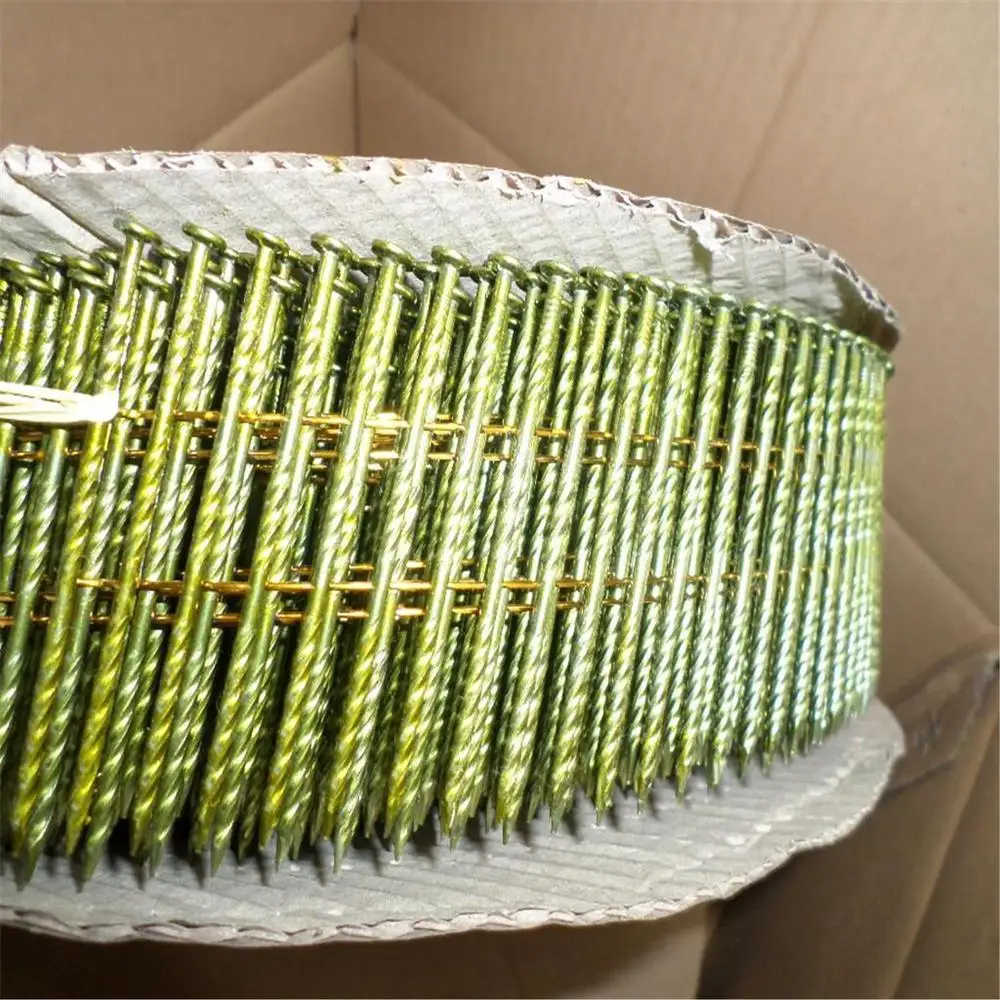 2-1/4' x0.099' Hi -loaded screw jumbo coil nail 1000 pcs-3000pcs/coil  for automatic wooden pallets machines making