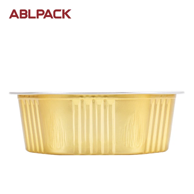 
400ml coated smooth wall non wrinkle wal aluminum foil container hotel restaurant bake tart work home packing products 