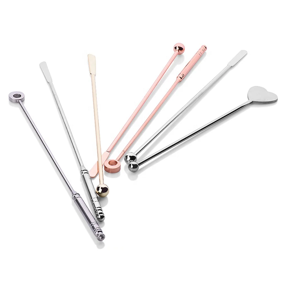 Hot Sale Reusable Stainless Steel Metal Drink Coffee Stirrer