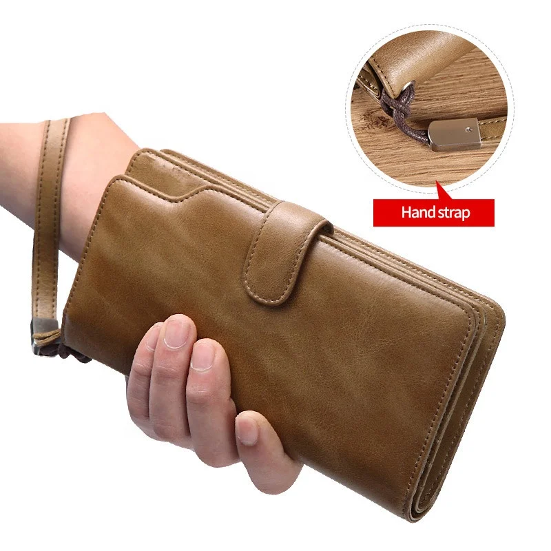 Branded designer Clutch wallets phone holder zipper men leather Long Wallet wholesale