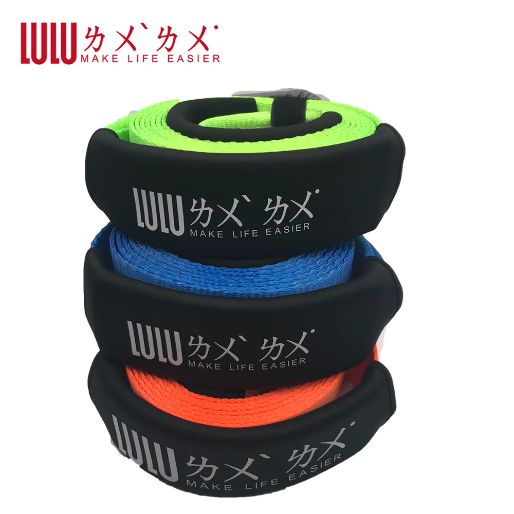 LULU автомобильный буксировочный кабель 5m5T 11000LBS ремень с 2 крючками сверхмощный