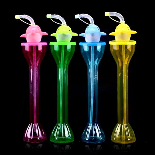 600 мл 20oz одноразвый Летающий Дельфин Мультфильм животных пластиковая ПЭТ бутылка для напитков для сока соды