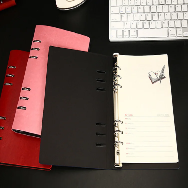 Creative hollow 6 O ring binder notebook