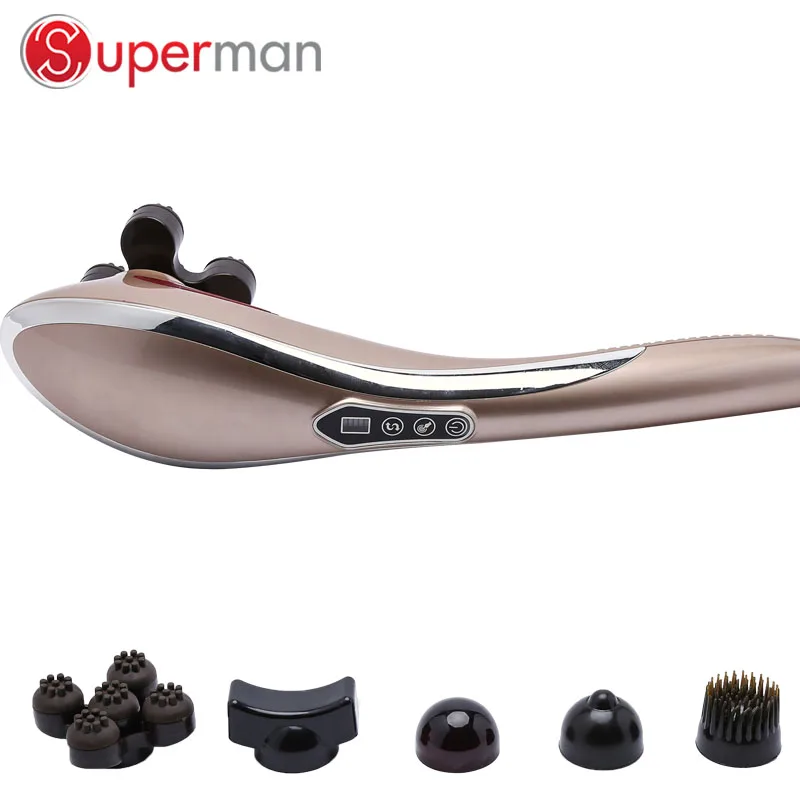 Новый дизайн, двухцветный Усовершенствованный беспроводной электрический массажный молоток, ручной массажер