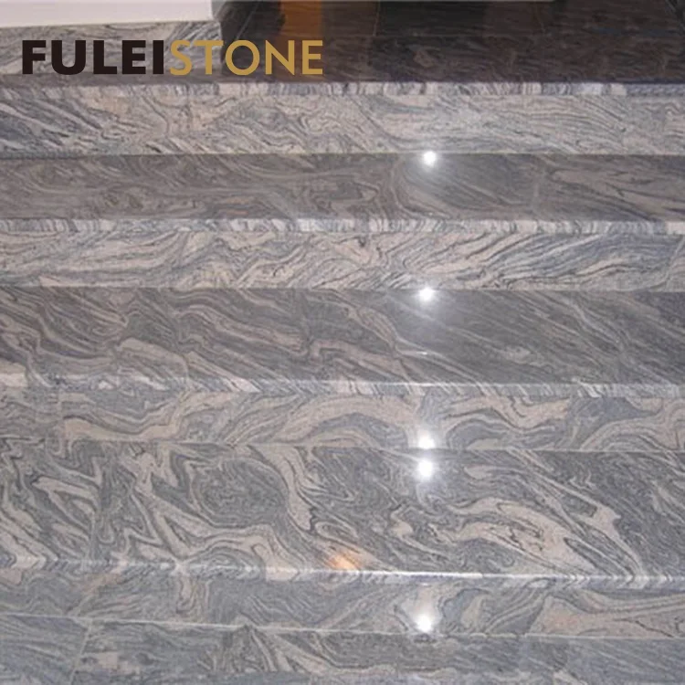 Polished Sand Wave Granite Juparana slab and cut to size high quality