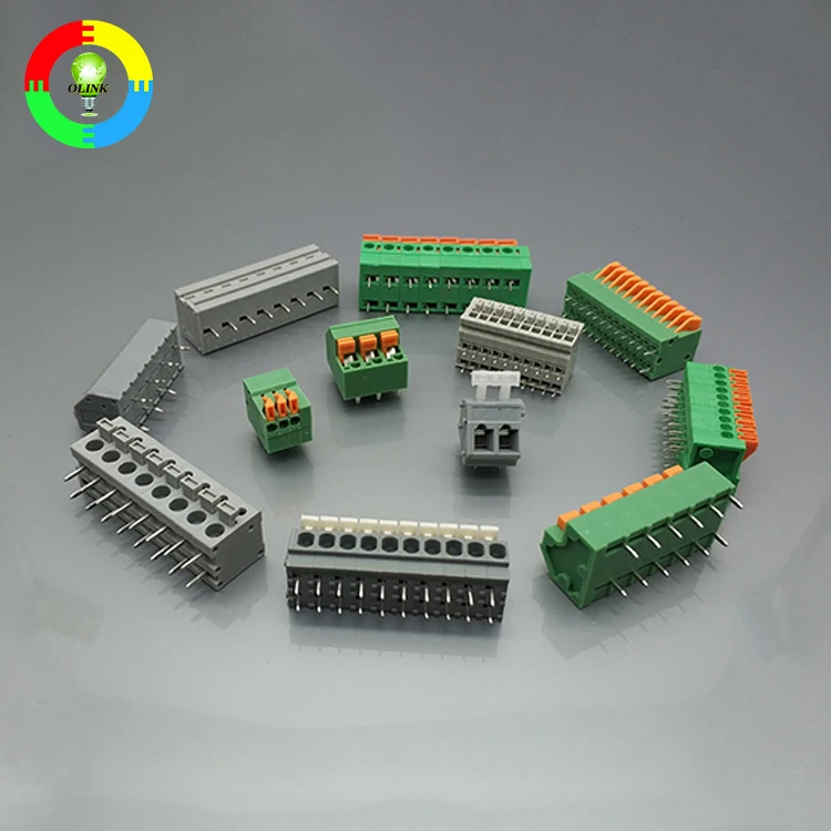 Olink Screwless Spring Clamp Terminal Block 22-14AWG PA66 UL94V-0