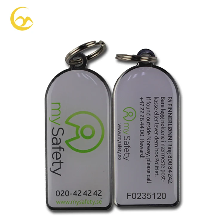 Custom Design Qr code Printing Metal Key Tags with Unique Id Numbers