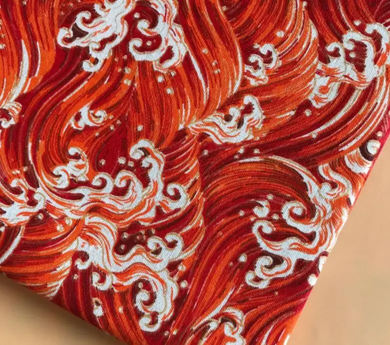 Japanese Design Linen Fabric High Quality Printed Vintage Textiles For Curtains Sofa Cushion Pillow Table Cloth