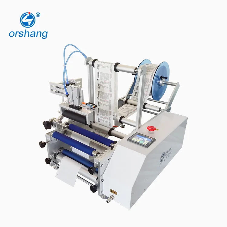 2023 Semi Automatic Round Honey Water Bottle Label Machine Plastic Bottle Automatic Labeling Machine