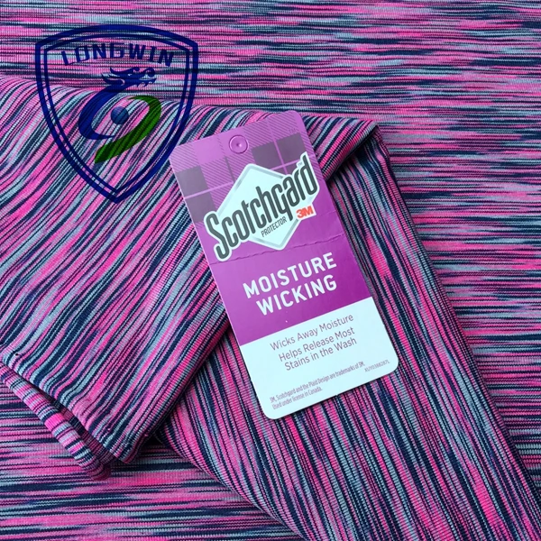 
EASY-CLEAN Knit sportswear yoga clothing space dyed polyester spandex 3M wicking dry fit jersey fabric 