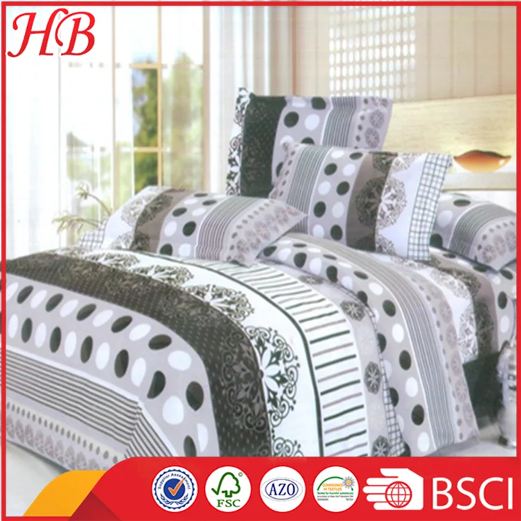 
China factory direct sale 4 pcs printing hotel bed set,100% polyester bed sheets made in china 