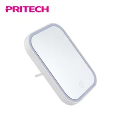 PRITECH New Design Square Shape LED Light Cosmetic Table Standing Make Up Mirror