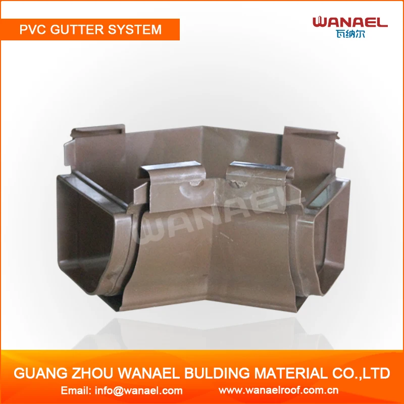 
Wanael Roofing Collect PVC Gutter In GuangZhou PVC Elbow And Tee Pipe Fittings 