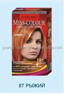 Permanent Hair Dye, Color Orange With Private Label