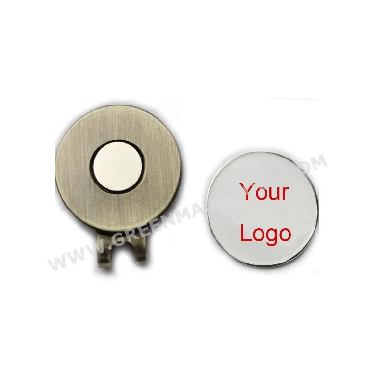 Custom golf hat clip metal golf hat clip with magnet golf ball marker
