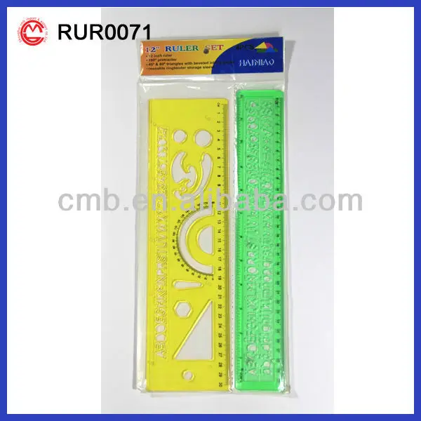 Набор геометрических линейки пластиковая математика
