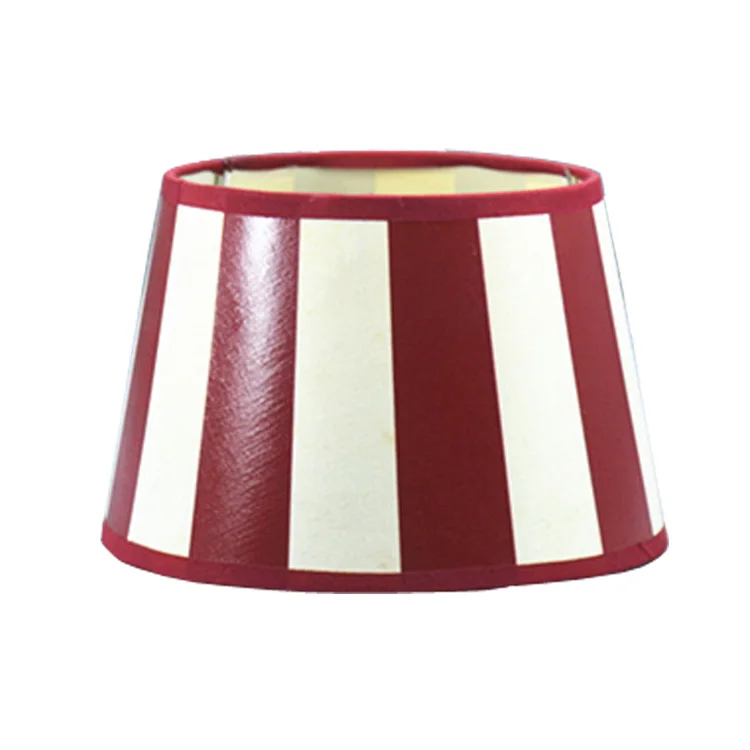 
Striped ribbon TC fabric desk lampshade 