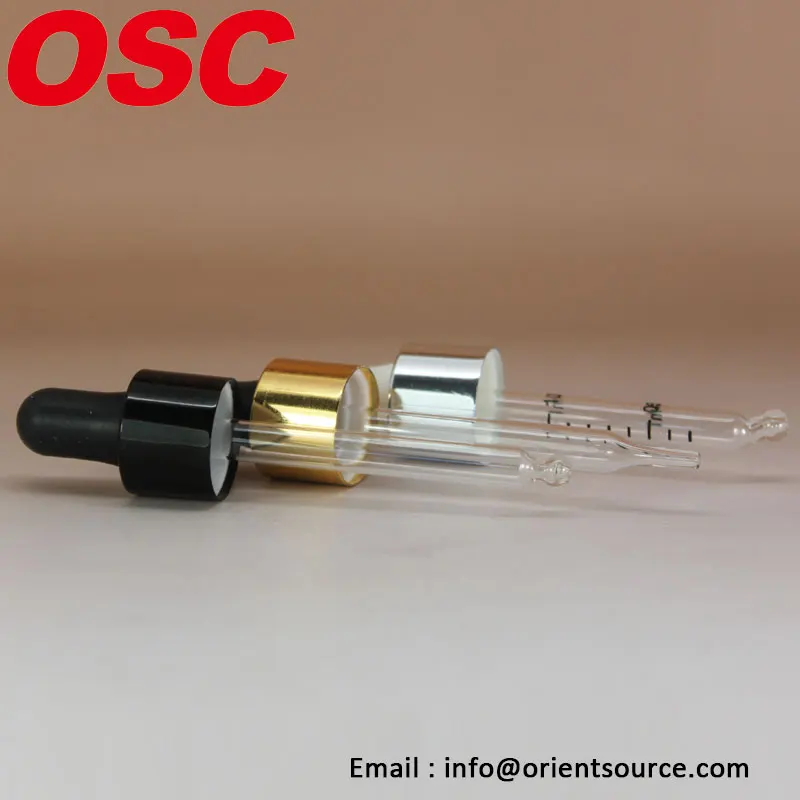 China Wholesale Custom Glass Dropper/Pipette Aluminum Dropper Cap