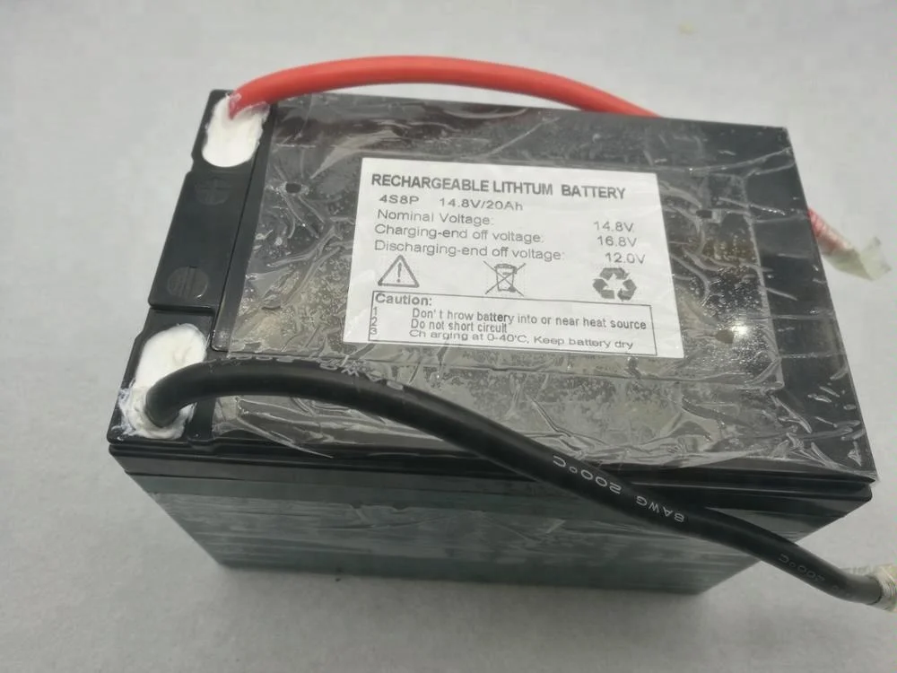 4S8P 18650 lithium battery solar street light battery pack 14.8V 20Ah solar energy storage battery