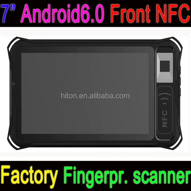 Дешевый завод 7 дюймов сканер отпечатков пальцев android6.0 спереди NFC-прочный таблетки с спереди NFC