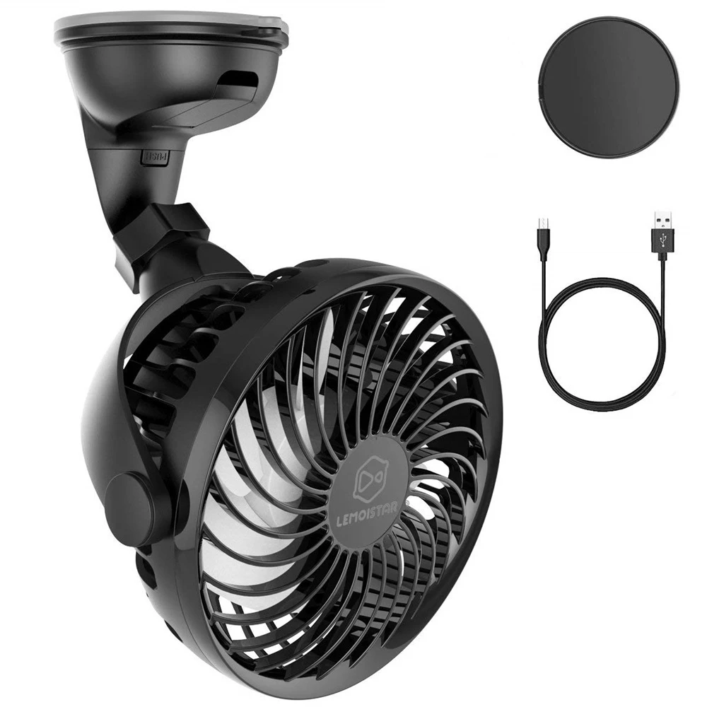 
Newest hot selling air cooling USB car fan with powerful suction cup 