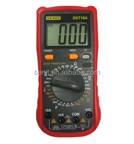 Digital Multimeter 1999 counts Electrical Meters SNT18A