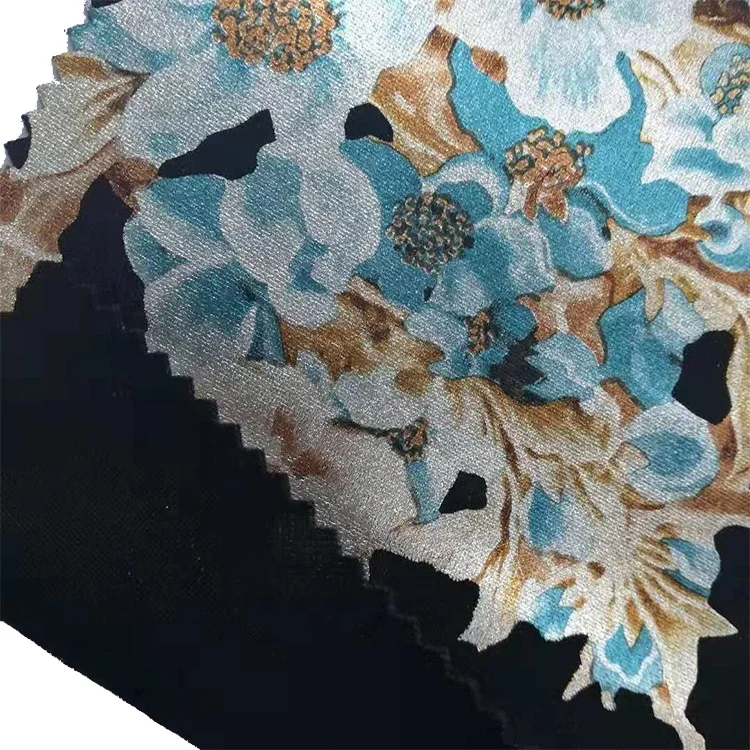 Fashion Style 3D Foil Polyester Spandex Print Scuba Knit Fabric For Trousers