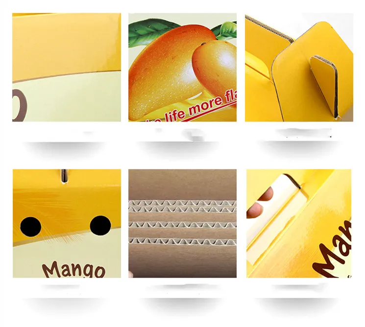 mango box packing customize color printed 5kg 10kg corrugated carton box for fresh mango freeze fruit transport boxes