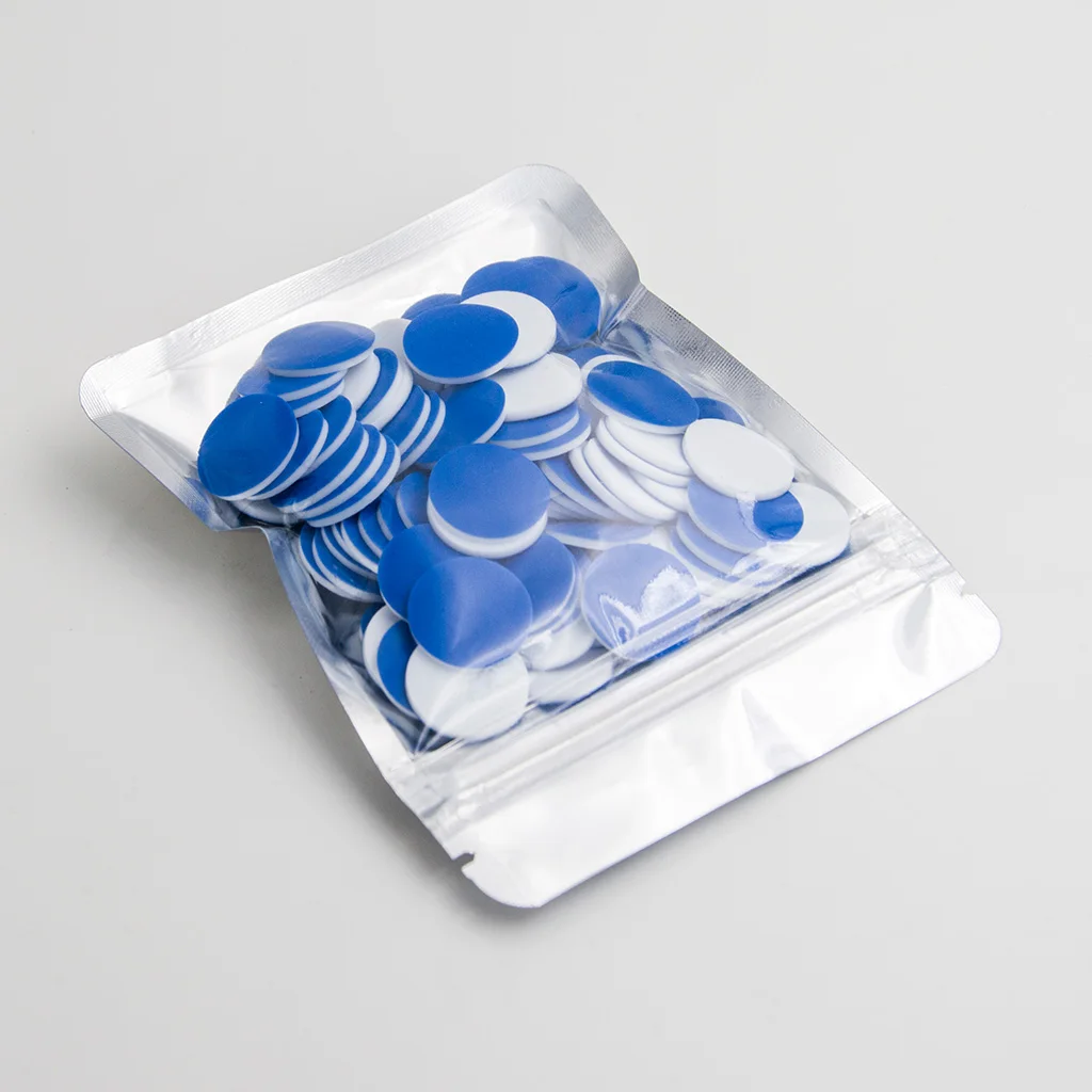 Factory Direct Sale Customized Size lab standard 2mm thickness Blue PTFE White Silicone Rubber 17.5mm Septa