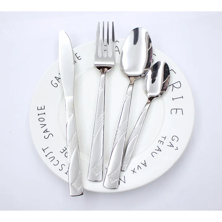 Modern design restaurant silverware stainless steel bulk flatware