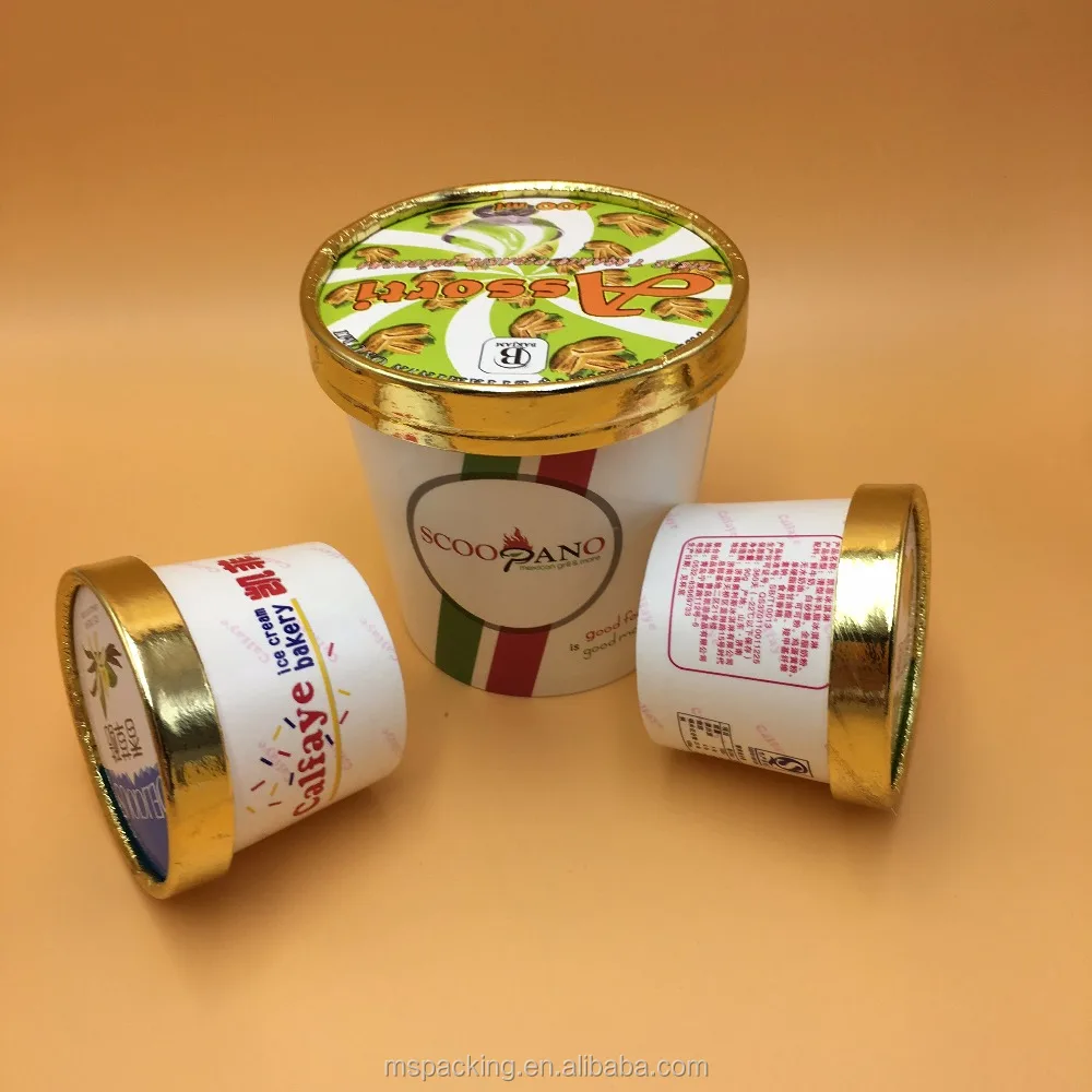 8oz Edible Paper Frozen Gelato Container Ice Cream Yogurt Cup