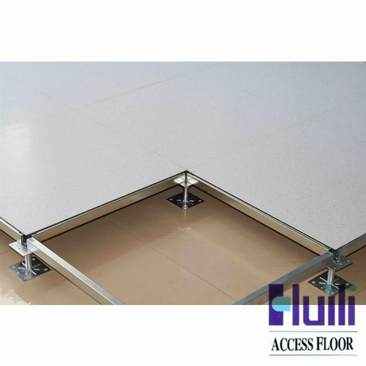 Raised access floor with colorful conductive PVC vinyl tile