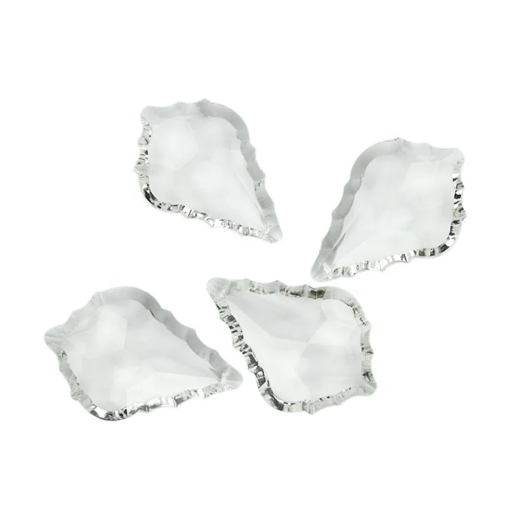 Discount Sales Transparent Chandelier Crystal Maple Leaf Shape Crystal Chandelier Trimming Hanging Parts For Home Decor