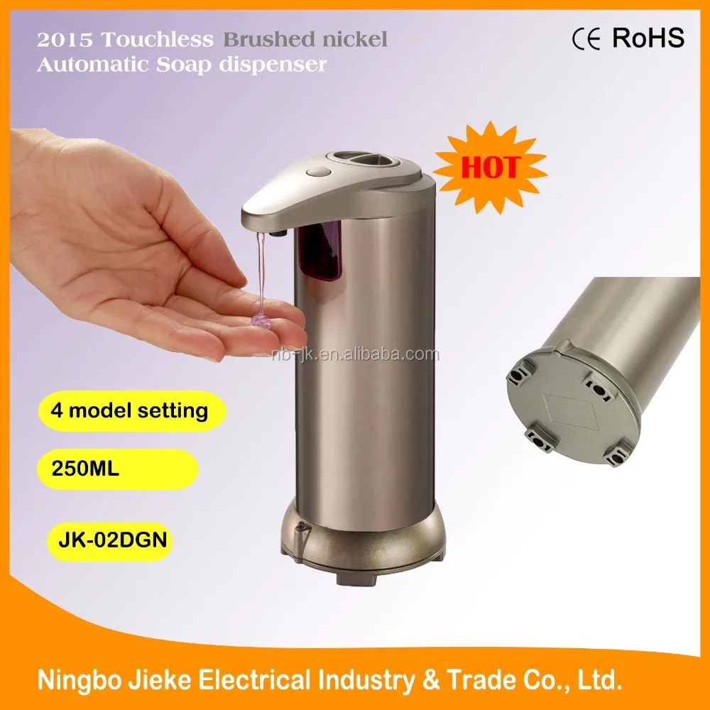 
wholesale Amazon hot Fingerprint Resistant Stainless Steel touchless sensor liquid automatic soap dispenser in bathroom kitchen 