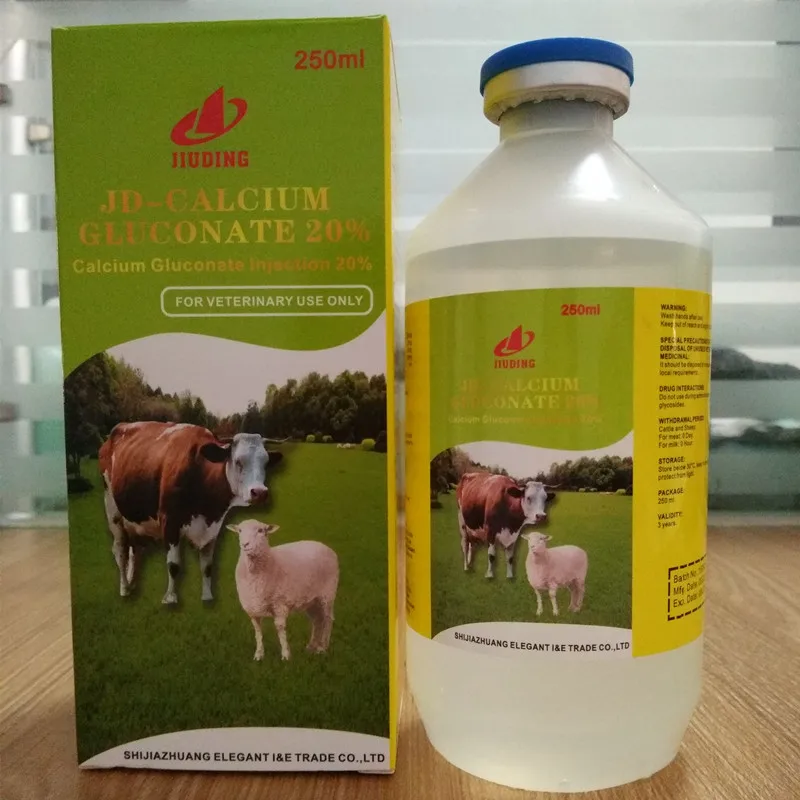 
Veterinary Medicine 100ml Solution Calcium Gluconate Liquid Injection 