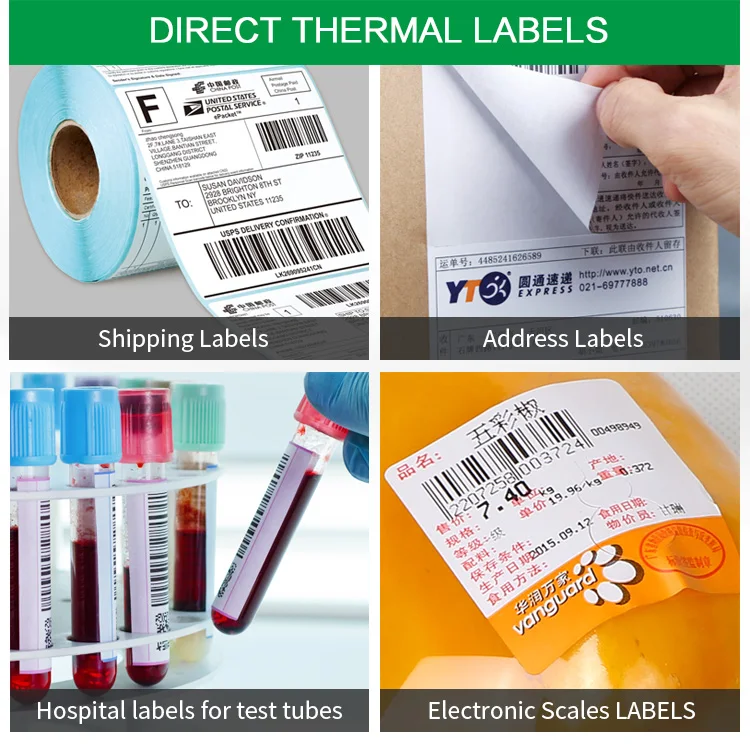 Factory provides Thermal Shipping Label Sticker 4x6 Shipping label A6 thermal Sticker Paper Direct Thermal Paper Barcode Sticker