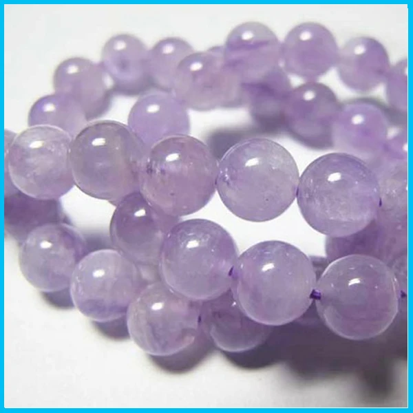 12mm Bulk Sale Natural Round Smooth Big Amethyst Lavender Precious Beads