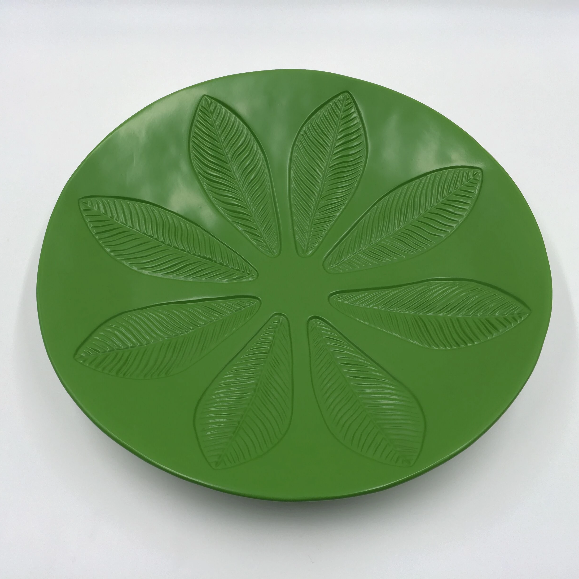 Dactory Price Green Leaf Shape Resin Plate Dish Resin Plate Set and Salad Dish