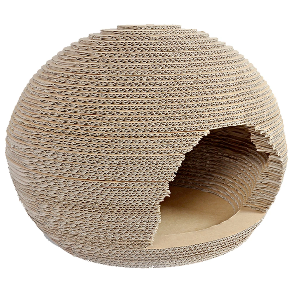 Kinchla Factory Price Pet Furniture Toys Cardboard Cat House Scratching Cave