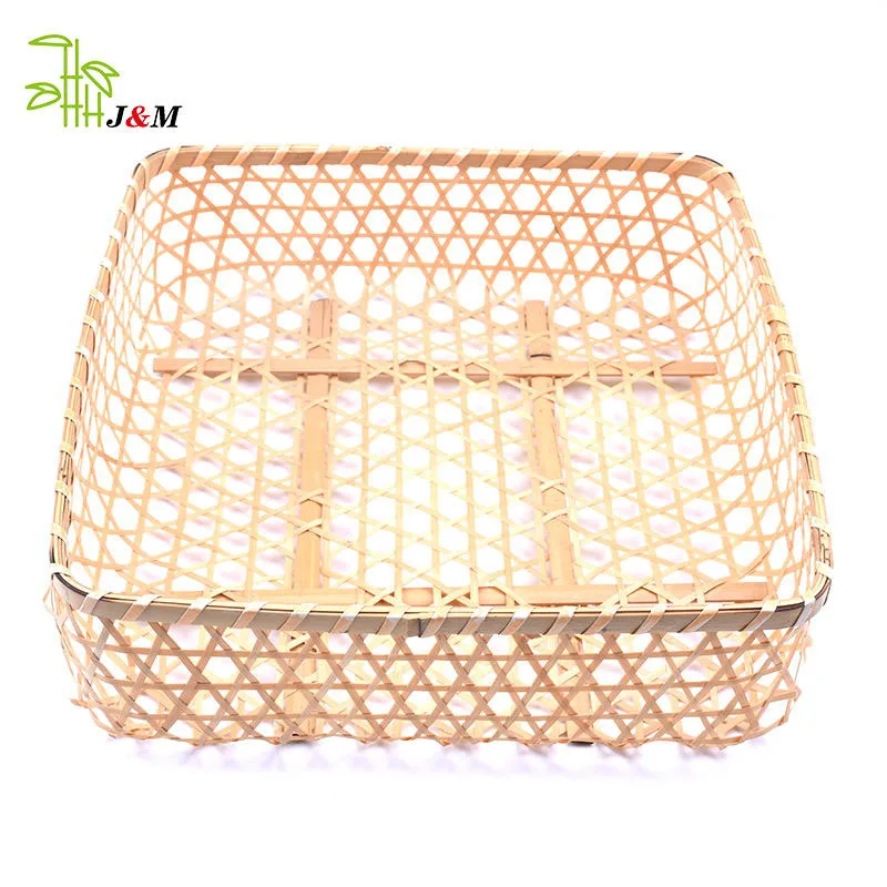 Handcraft Bamboo Products Bamboo Rectangle Bread Basket Living Room Hotel Storage Basket