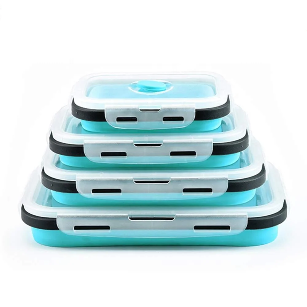 Set of 4 Collapsible Silicone Food Storage Container