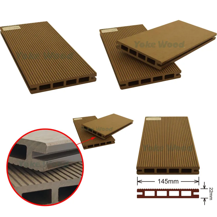 
wpc low maintenance china hollow decking floor Wood Plastic Composite / WPC Decking / WPC Flooring exterior cheap 