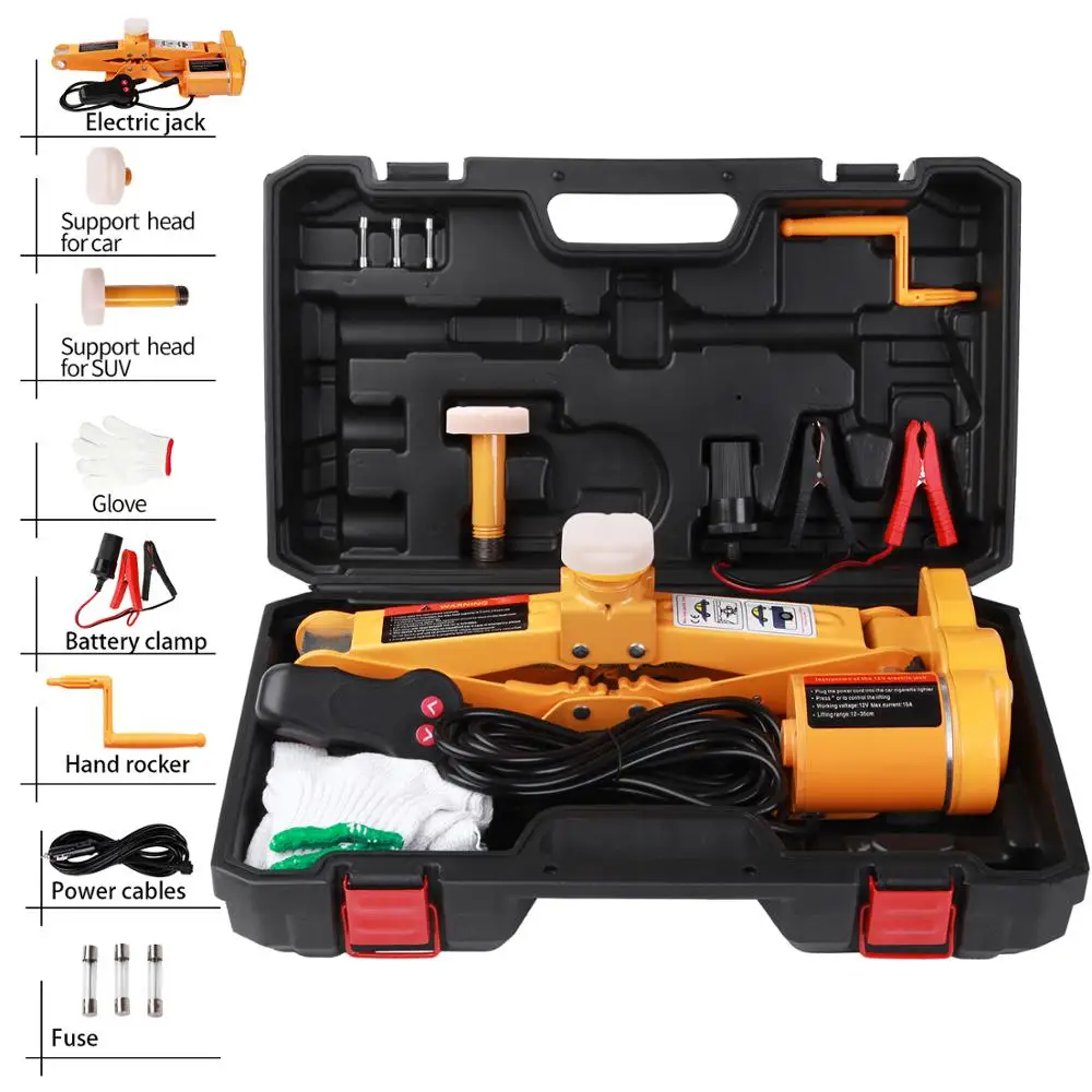 Chinese Supplier CE ISO Certifications Portable Electric Durable Scissor Car Jack 3T DC12V Automatic SUV for Quick Repair