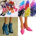 10 Pairs Princess Gown Dress Clothes High Heel Sandals Shoes Fashion Doll Shoes 2017 NEW ARRIVE