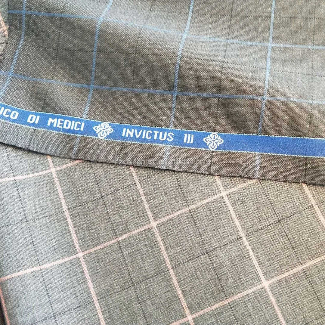 Fancy Design Super Merino Wool fabric Italy for men business suit in stock lot