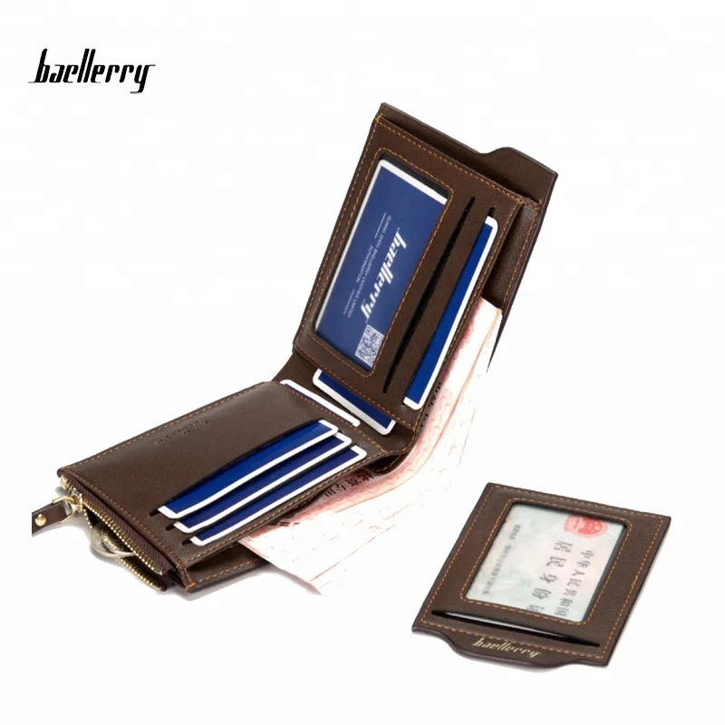 Baellerry New 2017 Men Wallets Coin Purse Male Money Purses Soft Card Case Bags New Classic Soild Pattern Designer Wallet