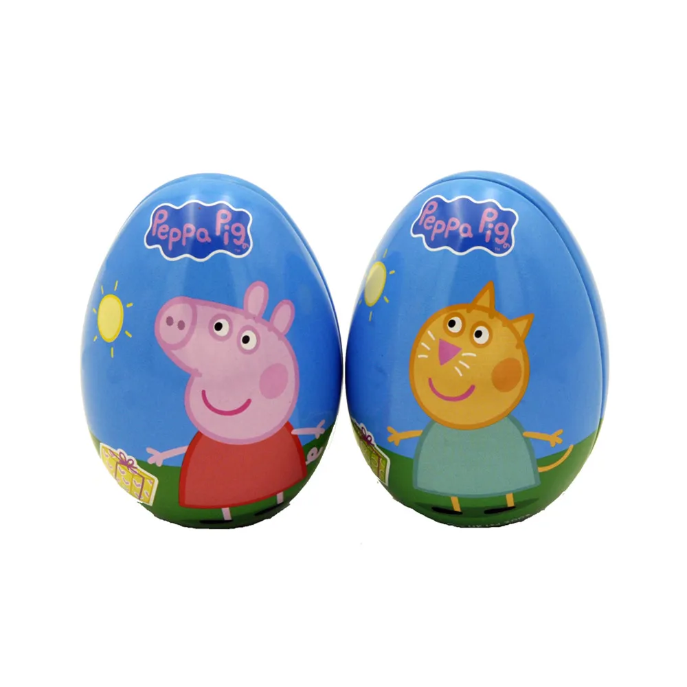 Custom Logo Egg Shape Easter Gift Boxes Recyclable Tinplate Metal Packaging for Candy Food Chocolate Christmas Presents