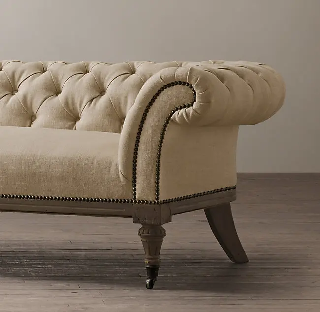 
2020 Hot sell RH High end button tufted comfortable sleeper TV couches living room sofa 3+2+1 sofa set 