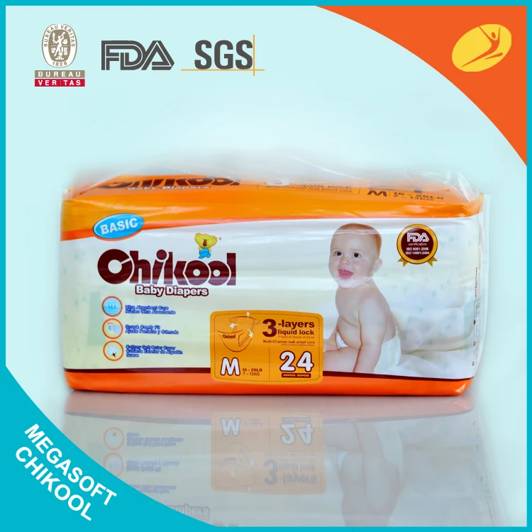 Chikool Good Quality Baby Diapers,clothlike Back Sheet Diapers for Baby Cloth Non Woven Fabric Babies Disposable Swim Diapers